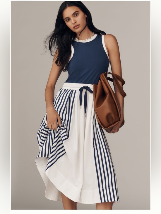 Anthropologie Dresses & Skirts - Daily Practice Drawstring Twofer Midi Dress Size M NWT